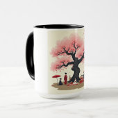 Mug Élégant Fleur de Cerisier Hanami (Devant gauche)