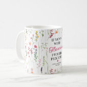 Mug Élégant Fleur sauvage Vous Choisir Maman (Devant gauche)