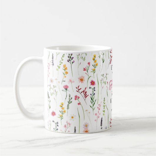 Mug Élégant Fleur sauvage Vous Choisir Maman (Gauche)