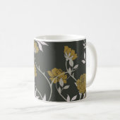 Mug Elégant fleuri : design motif vintage. (Devant droit)
