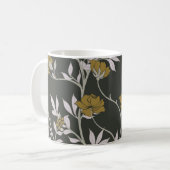 Mug Elégant fleuri : design motif vintage. (Devant gauche)