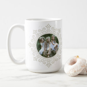 Mug Élégant flocon de neige orné photo de vacances