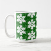 Mug Élégant flocon de neige verdoyant à parties scinti (Gauche)