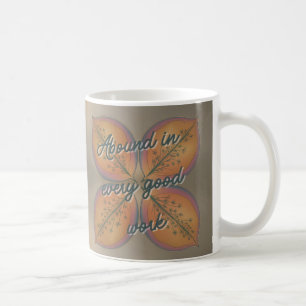 Mug Élégant Floral Abstrait 2 Corinthiens 9:8