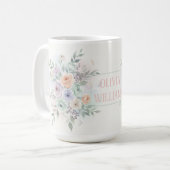 Mug Élégant floral aquarelle  (Devant gauche)