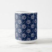 Mug Élégant floral bleu (Centre)