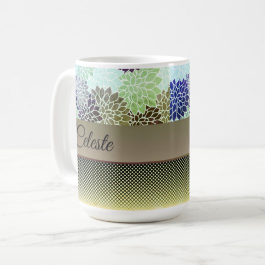 Mug Élégant Floral Customisé (Devant gauche)