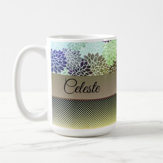 Mug Élégant Floral Customisé (Gauche)