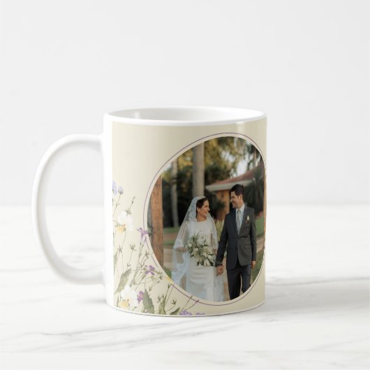 Mug Elegant Floral Design for Bridesmaid Gifts (Gauche)