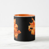 Mug Élégant floral double orange diurne (Centre)