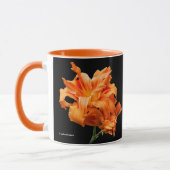 Mug Élégant floral double orange diurne (Gauche)