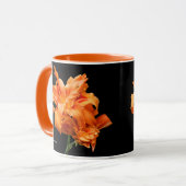 Mug Élégant floral double orange diurne (Devant gauche)
