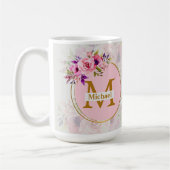 Mug Elegant Floral Gold Monogram | Name & Initial (Gauche)
