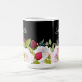 Mug Élégant floral personnalisé (Centre)