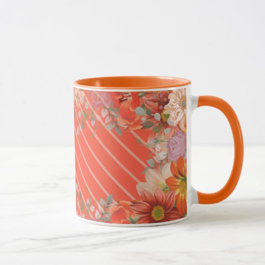 Mug Élégant floral rustique (Droite)