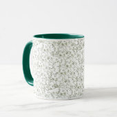 Mug Élégant floral vert (Devant gauche)