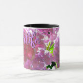 Mug Elégant flores rose douce hydrangée rose rose (Centre)