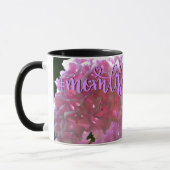 Mug Elégant flores rose douce hydrangée rose rose (Gauche)