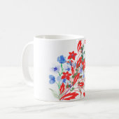 Mug Elegant Flower and Leaves Artwork | Minimal  (Devant gauche)