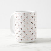 Mug Elegant French Imperial Floral & Diamond Motif  (Devant gauche)