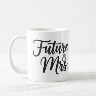 Mug Elégant "Future Mrs." Script & Épouse de ceinture 