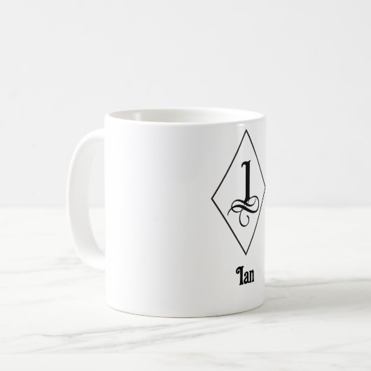 Mug Elegant Geometric Initial Monogram I (Devant gauche)