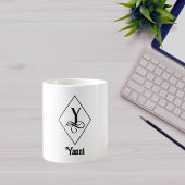 Mug Elegant Geometric Initial Monogram Y