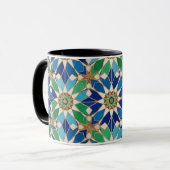 Mug Elegant Geometric Mosaic Design Coffee Cup (Devant gauche)