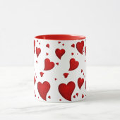Mug Elégant Glam élégant Red Heart valentine's tendanc (Centre)