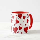 Mug Elégant Glam élégant Red Heart valentine's tendanc (Devant droit)