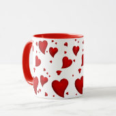 Mug Elégant Glam élégant Red Heart valentine's tendanc (Devant gauche)