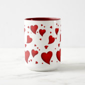 Mug Elégant Glam élégant Red Heart valentine's tendanc (Centre)