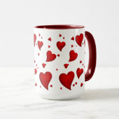 Mug Elégant Glam élégant Red Heart valentine's tendanc (Devant droit)