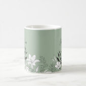 Mug Élégant glamour noir et blanc nom monogramme m (Centre)