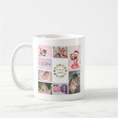 Mug Elegant Gold Family Photo Collage Father's Day (Gauche)