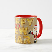 Mug Elégant Gold Happy Holidays (Devant droit)