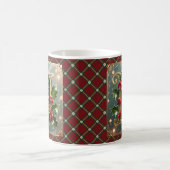 Mug Elegant Gold Holly Christmas Initial Letter N (Centre)