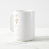 Mug Elegant Gold Script “Peace & Joy” Christmas (Devant gauche)
