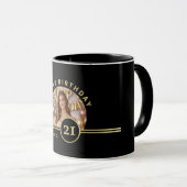 Mug Elegant Gold Signature Monogram with Photo (Devant droit)