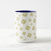 Mug Elegant Gold Snowflake Winter Pattern (Centre)