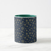 Mug Elegant Gold Snowflake Winter Pattern (Centre)