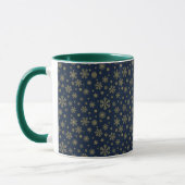 Mug Elegant Gold Snowflake Winter Pattern (Gauche)