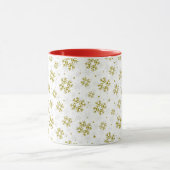 Mug Elegant Gold Snowflake Winter Pattern (Centre)