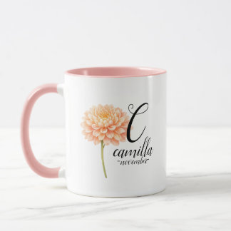Mug Elegant Golden Chrysanthemum with Blooming Petals