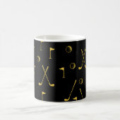 Mug Elégant Golfeur Motif Noir Et Or (Centre)