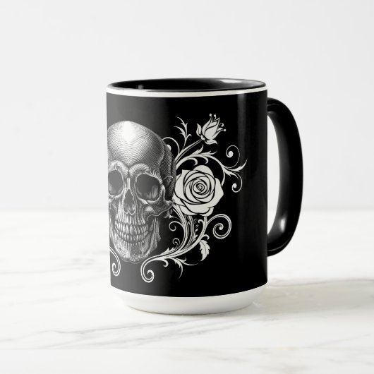 Mug Élégant Goth Romantique (Devant droit)