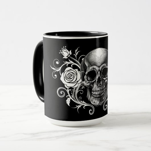 Mug Élégant Goth Romantique (Devant gauche)