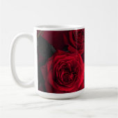 Mug Elegant Gothic Roses Rouges Nom Personnalisé (Gauche)