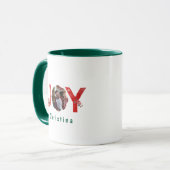 Mug Elégant Green 1 Photo Joie Simple Custom Christmas (Devant gauche)