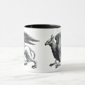 Mug Élégant Griffin noir et blanc - Bête légendaire (Centre)